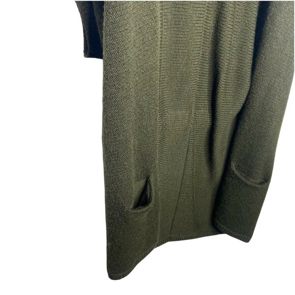 Vince Cardigan Womens XS Green Open-Front Shawl Collar with Pockets Llama Wool - Picture 10 of 10